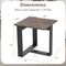 Rustic Brown Industrial End Table with Metal Frame Square Side Table Nightstand for Living Room Bedroom